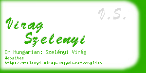 virag szelenyi business card