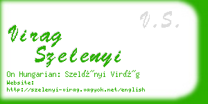 virag szelenyi business card